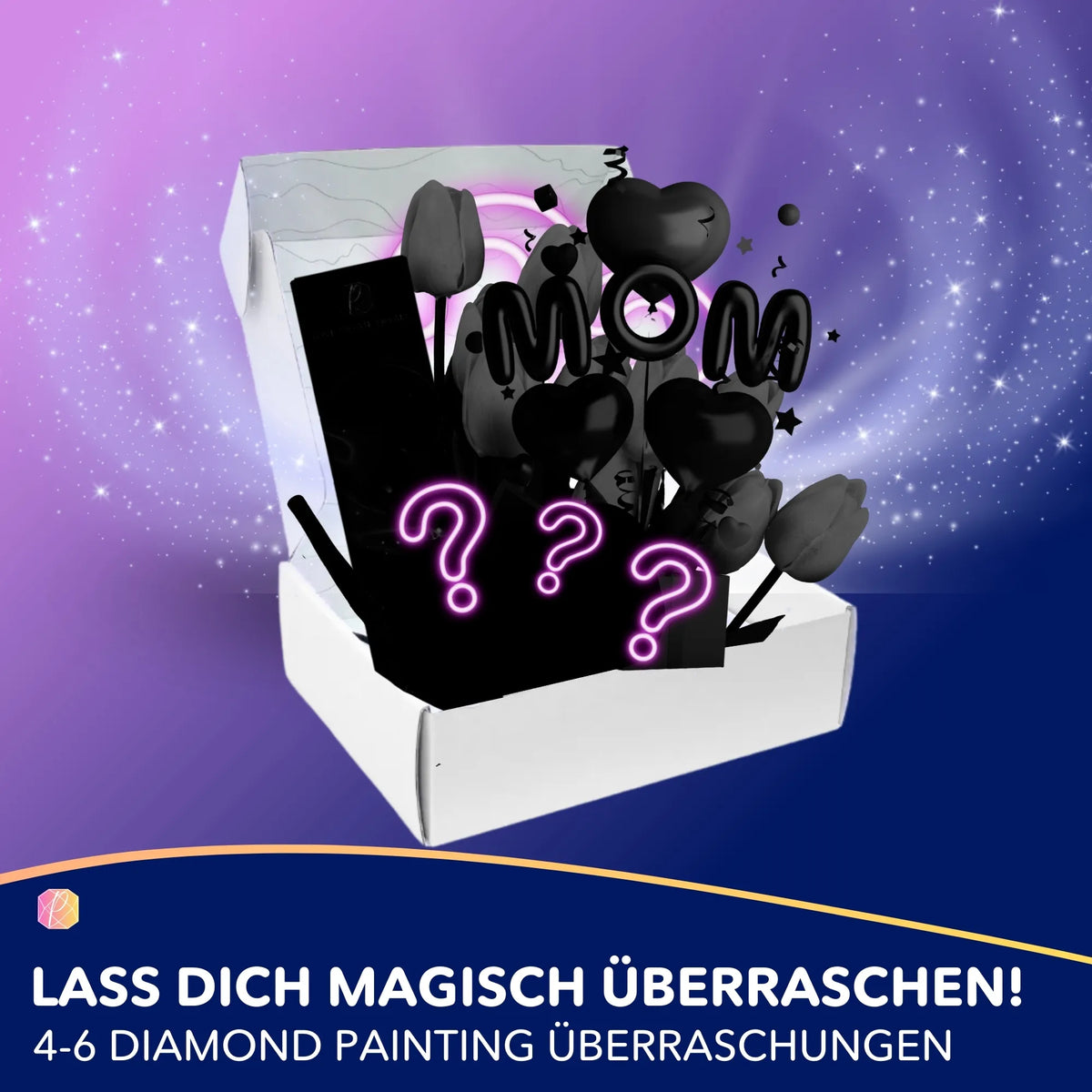 Diamond Painting Mystery Box zur Muttertag Edition mit Geschenken und Überraschungen für kreative DIY-Bastelstunden