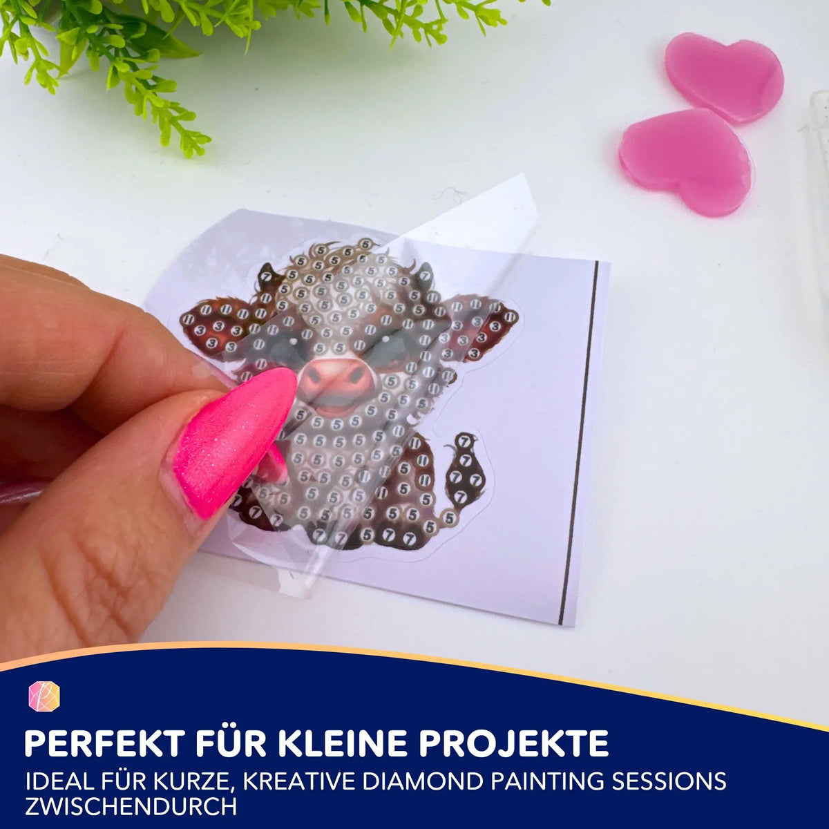Diamond Painting Sticker mit niedlichem Tier-Motiv zum Selbstgestalten für Kinder und Erwachsene