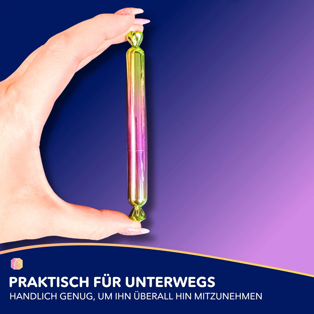 Bunter Diamond Painting Stift im Bonbon-Design als praktisches Zubehör für Diamond Painting und 5D Diamanten Painting Projekte.
