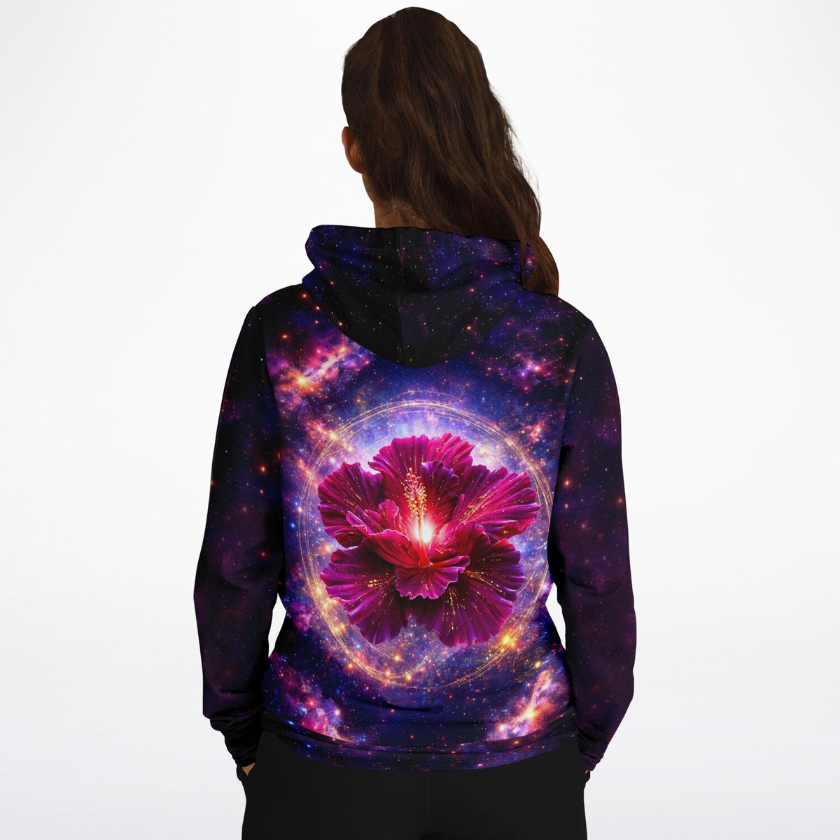 Dreamer Hoodie mit galaktischem Blumen-Motiv, perfekt für Fans von Malen nach Zahlen und kreativer Kunst.
