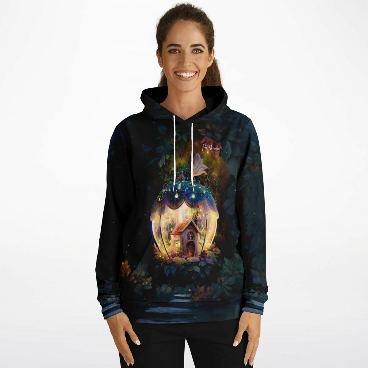 Dreamer Hoodie mit magischem Fantasiehaus-Motiv im Stil unserer Diamond Painting und Malen nach Zahlen Kollektion