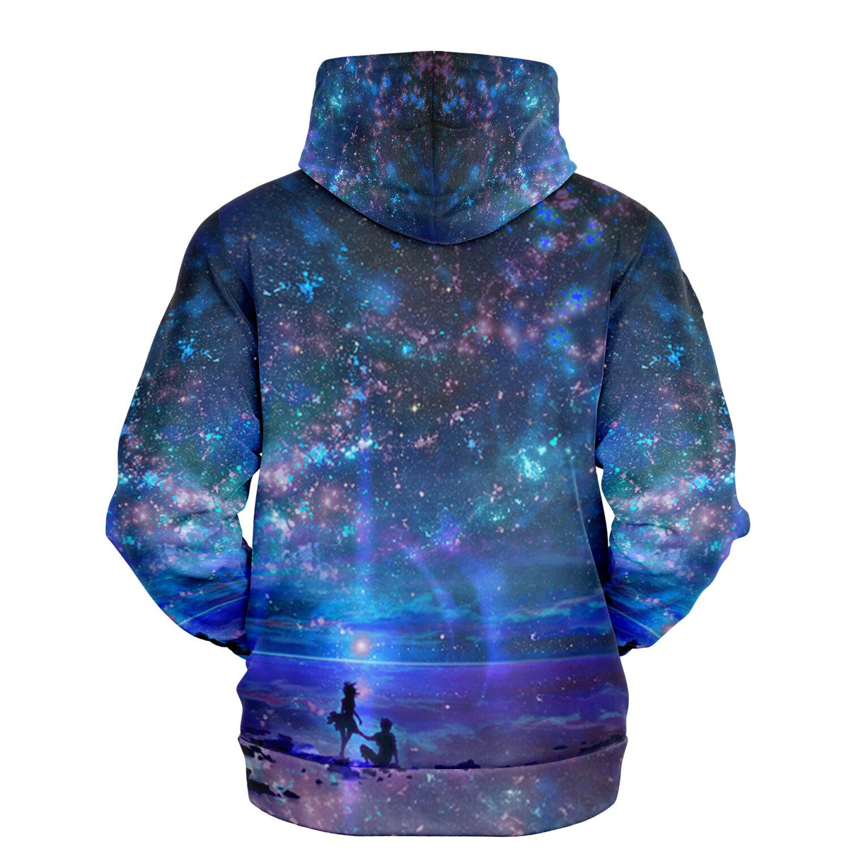 Dreamer Hoodie mit Ozean und Universum Motiv im Stil eines Diamond Painting oder Malen nach Zahlen Designs