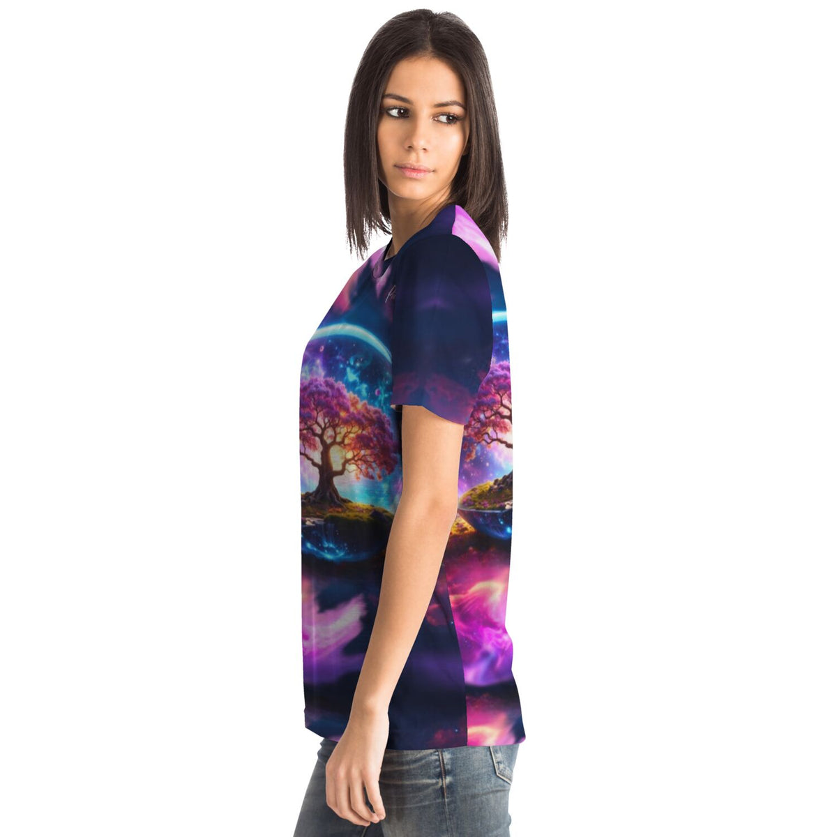 Dreamer T-Shirt Arbor Eternis mit fantastischem Baum-Motiv in leuchtenden Farben wie beim Diamond Painting