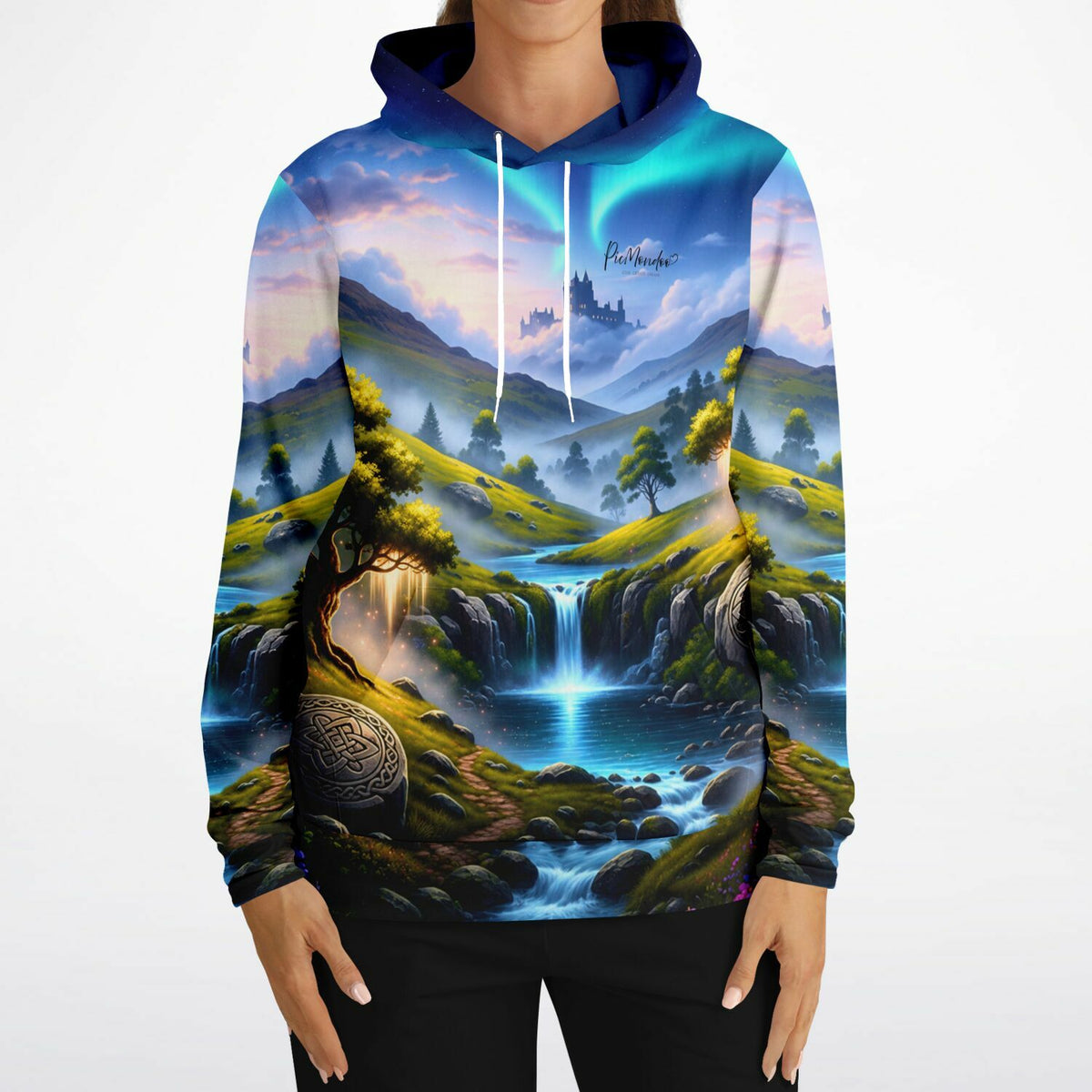 Dreamer Hoodie Tal der Erinnerung mit magischem Landschaftsmotiv wie bei Diamond Painting und Malen nach Zahlen
