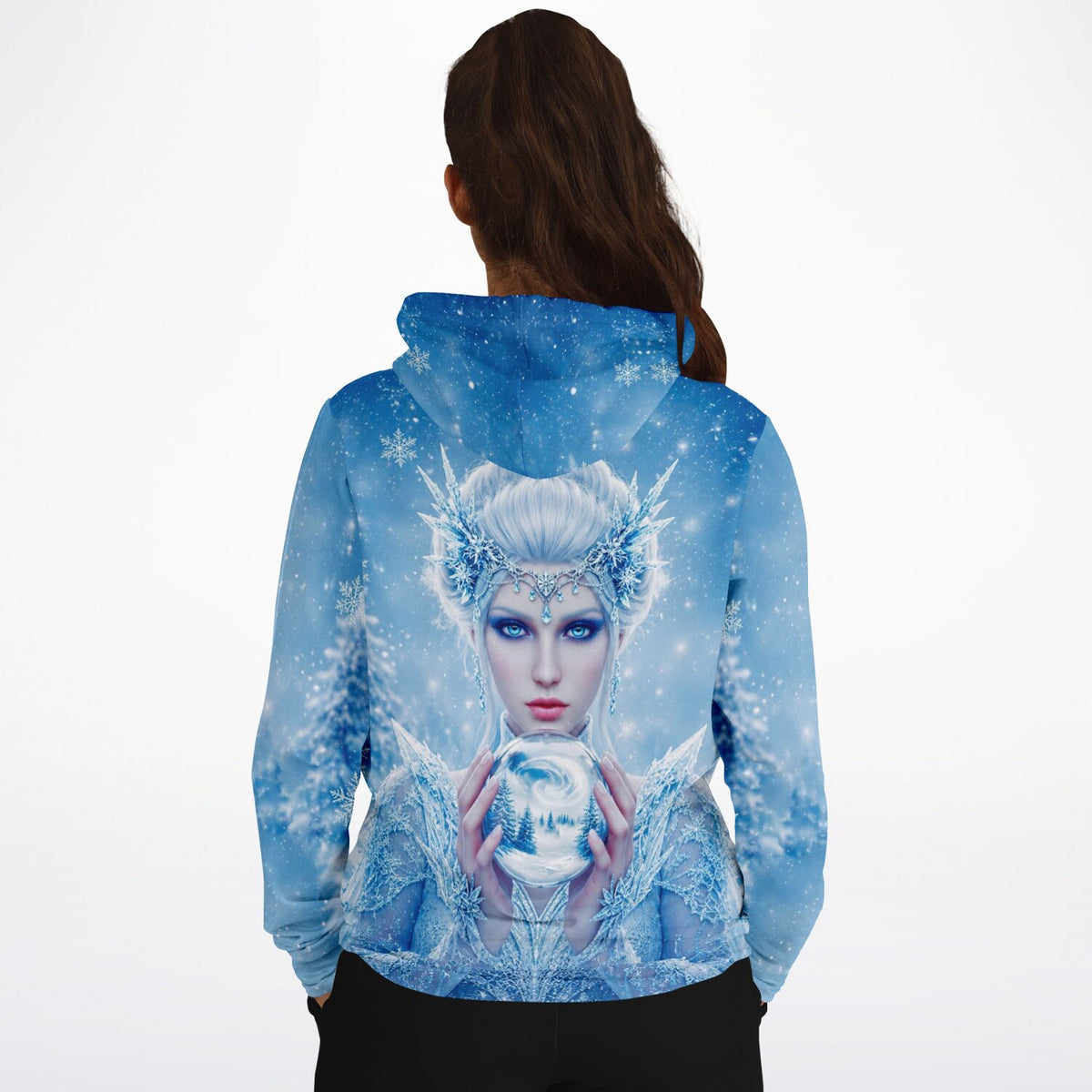 Dreamer Hoodie Eiskönigin mit magischem Winter-Motiv, perfekt für Fans von Malen nach Zahlen und Diamond Painting