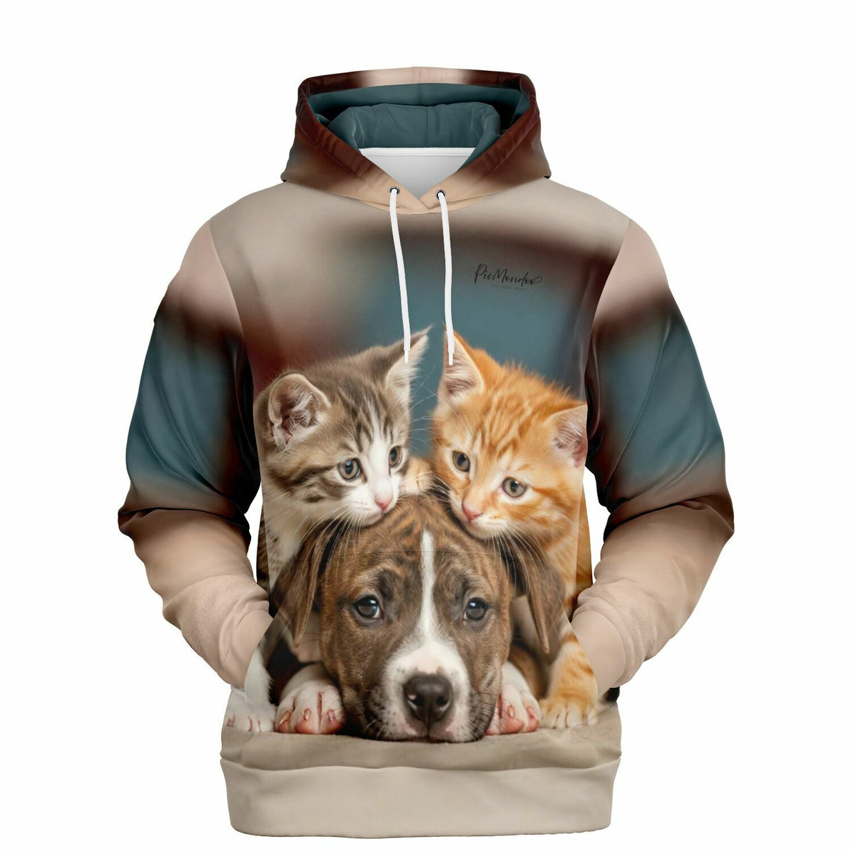 Dreamer Hoodie Friends for Life mit süßen Kätzchen und Welpen für Fans von Diamond Painting und Malen nach Zahlen