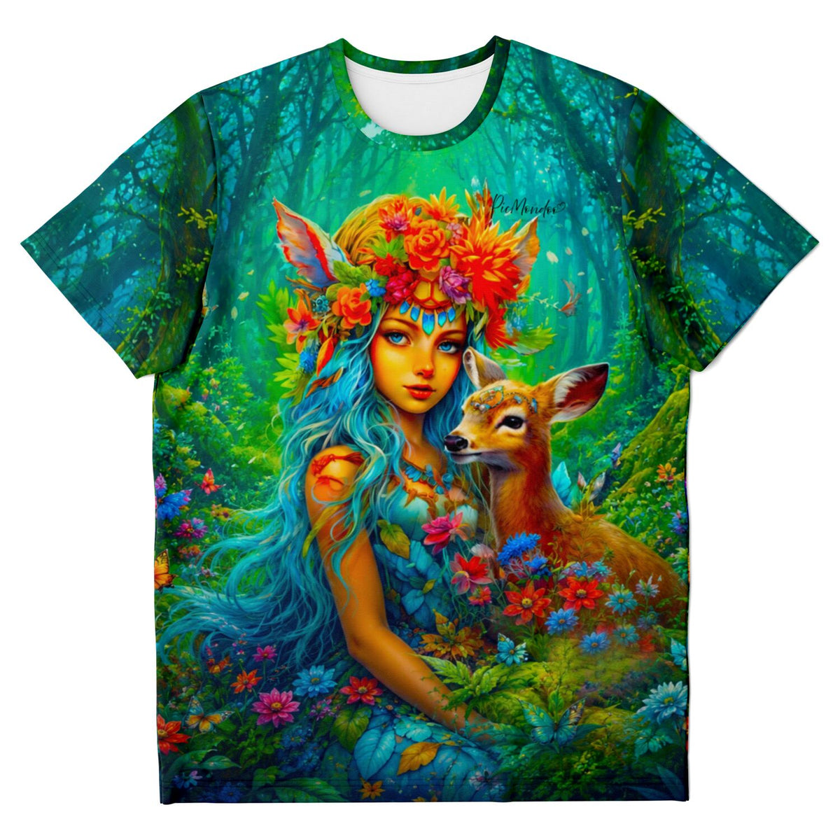 Dreamer T-Shirt mit Waldmädchen Motiv, ideal für Fans von Diamond Painting und liebevollem Fantasy-Design