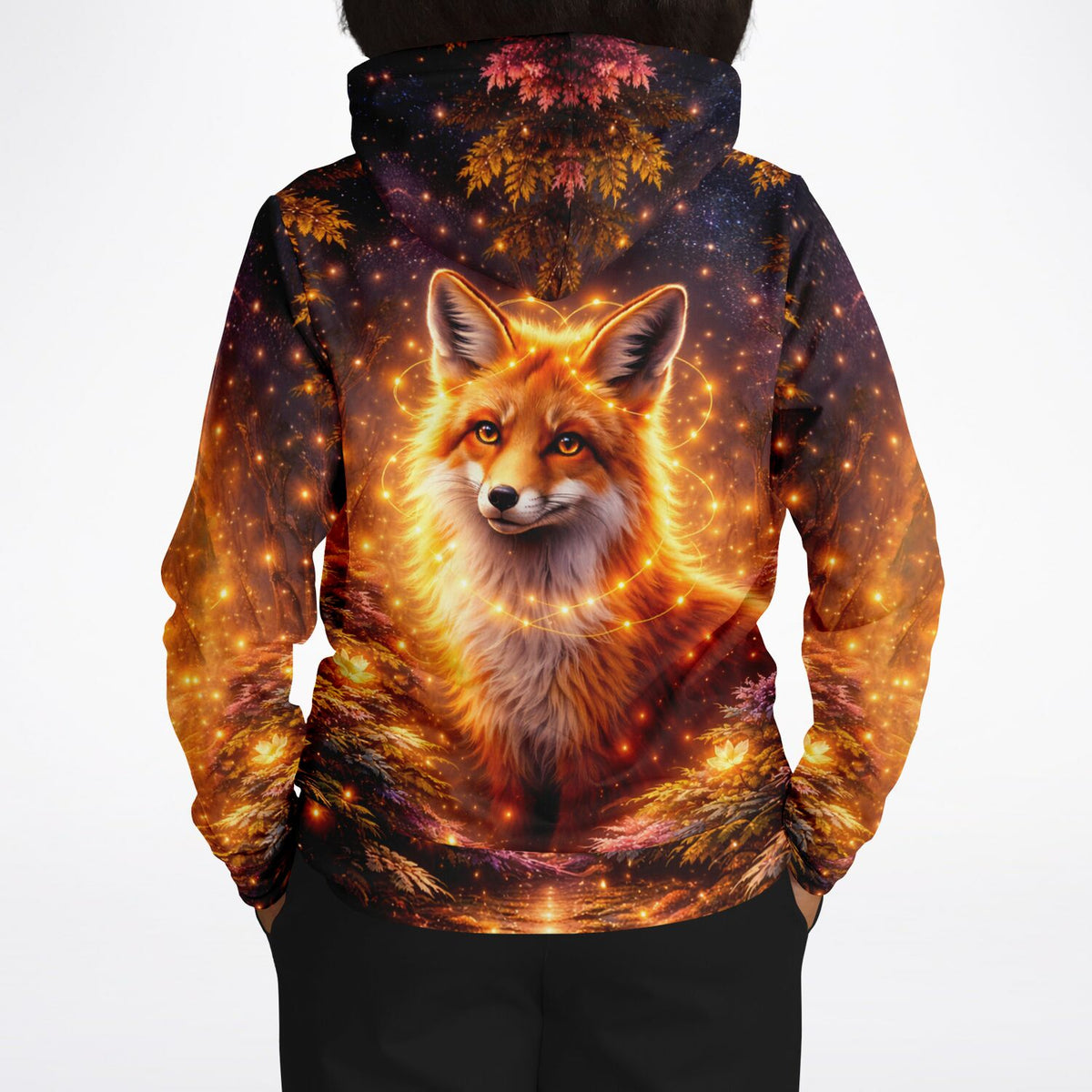 Dreamer Hoodie Lyra mit leuchtendem Fuchs-Motiv, perfekt für Fans von kreativen Designs und Malen nach Zahlen Kunst.