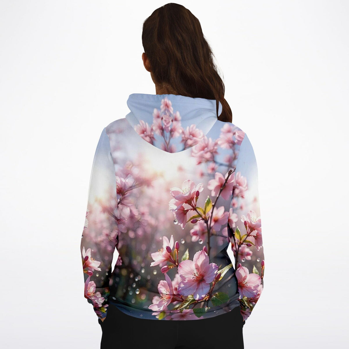 Dreamer Hoodie mit zartem Kirschblüten Print und All-Over-Design für Fans von kreativen Motiven und DIY-Kunst