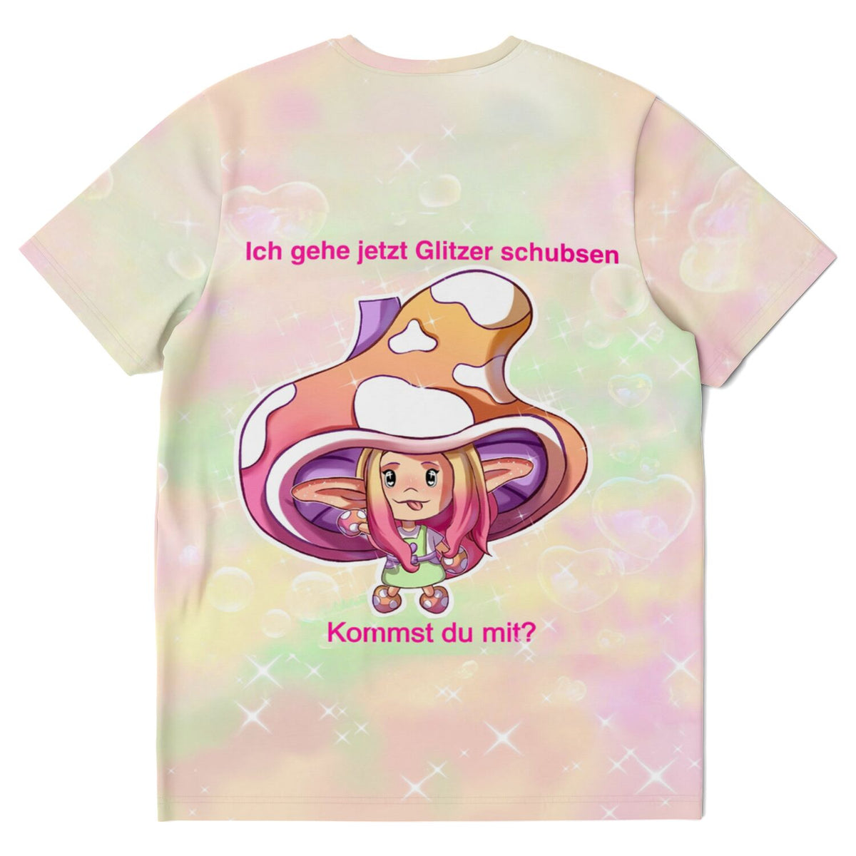 Dreamer T-Shirt Moni Shroomi mit Pilzgirl und Glitzer-Design für Fans von Diamond Painting und kreativen Hobbys