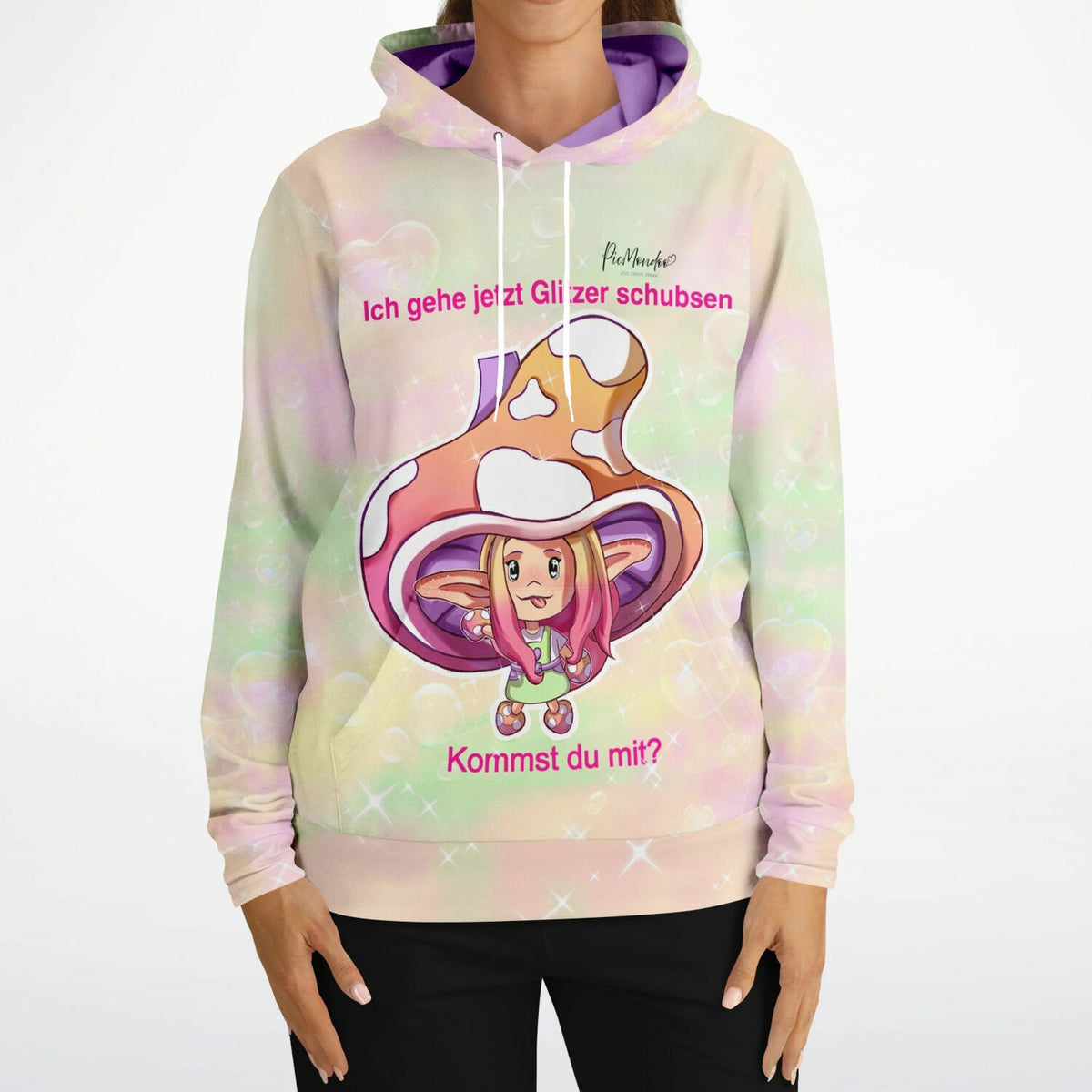 Dreamer Hoodie Moni Shroomi mit süßem Pilz-Motiv im Diamond Painting und Malen nach Zahlen Design-Stil