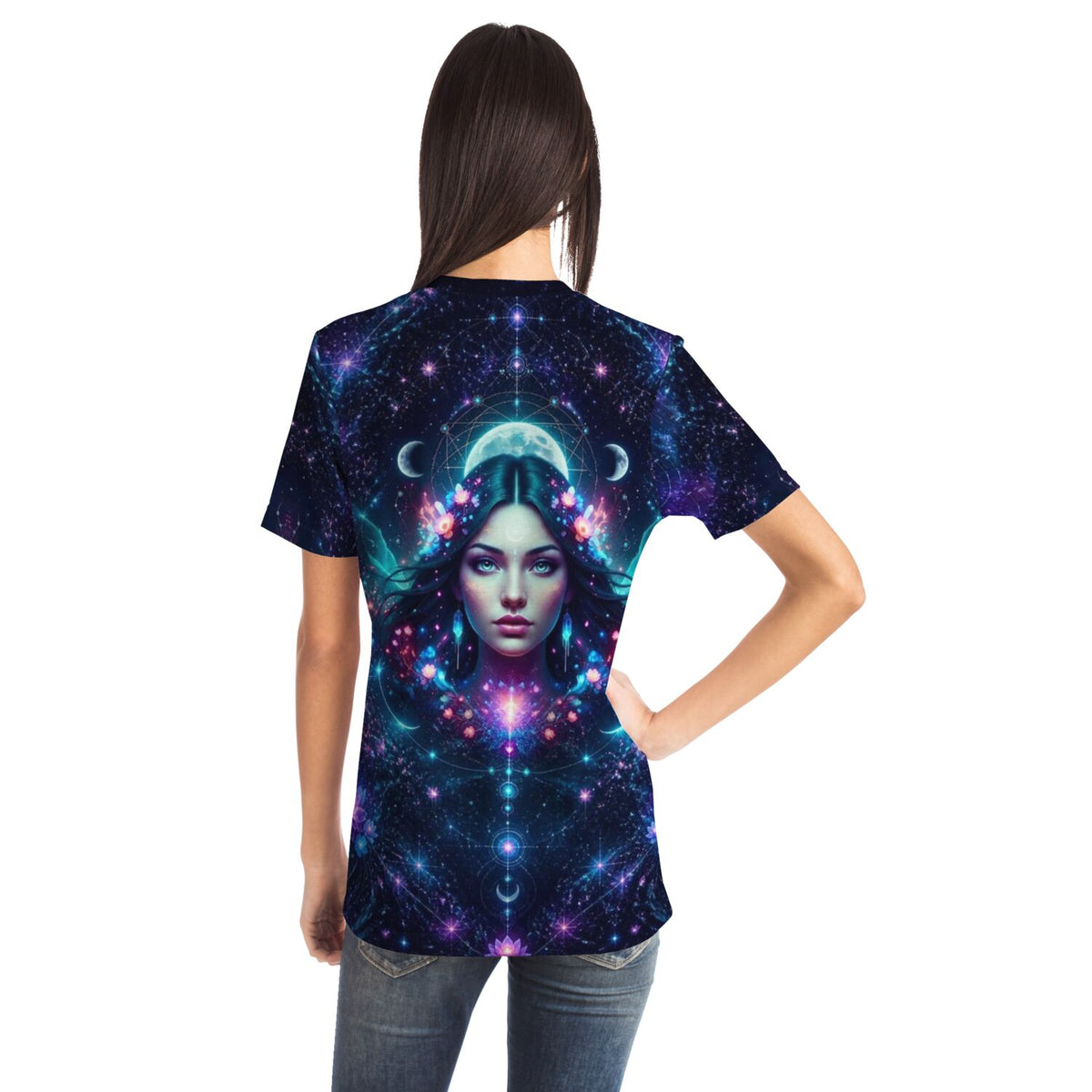 T-Shirt mit Mondprinzessin Print – ein Motiv, das perfekt als Diamond Painting oder Malen nach Zahlen für Erwachsene passt