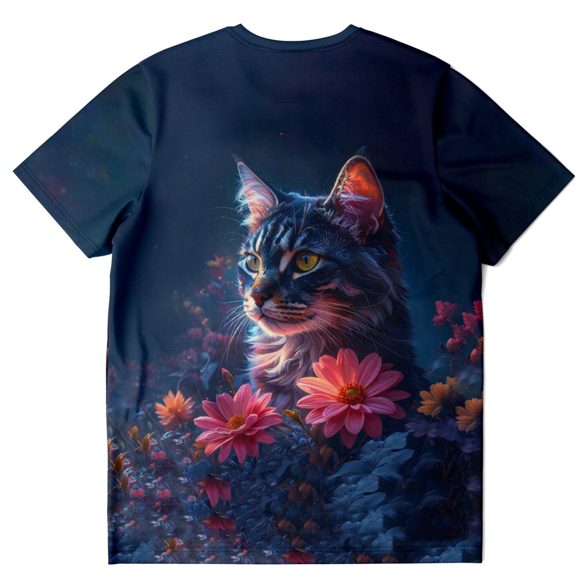 Dunkelblaues Dreamer T-Shirt mit Katzen-Motiv, das dich auch bei Diamond Painting und Malen nach Zahlen inspiriert.