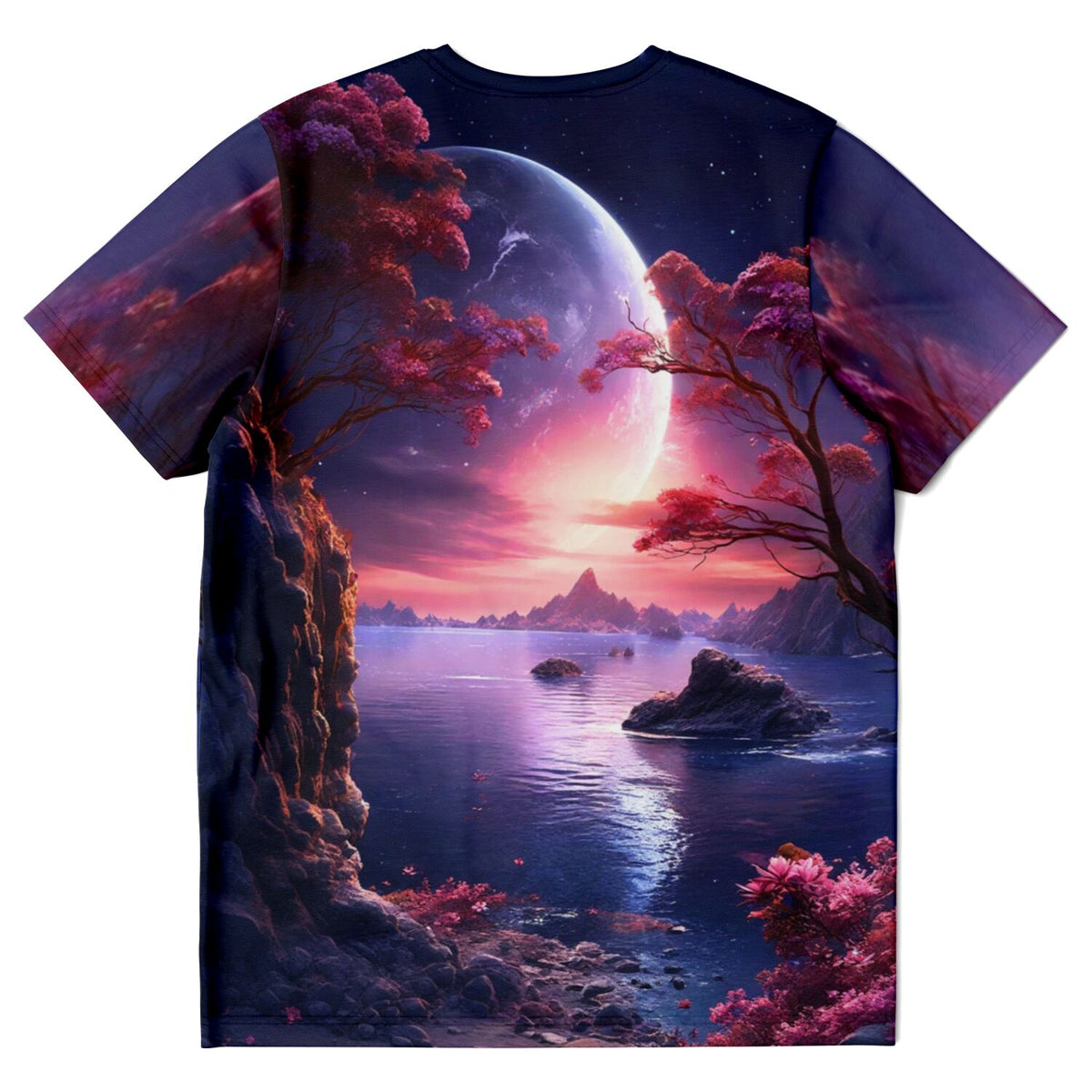 Dreamer T-Shirt Traum von Lunara mit fantastischer Mondlandschaft, die sich perfekt als Motiv für Diamond Painting eignet.