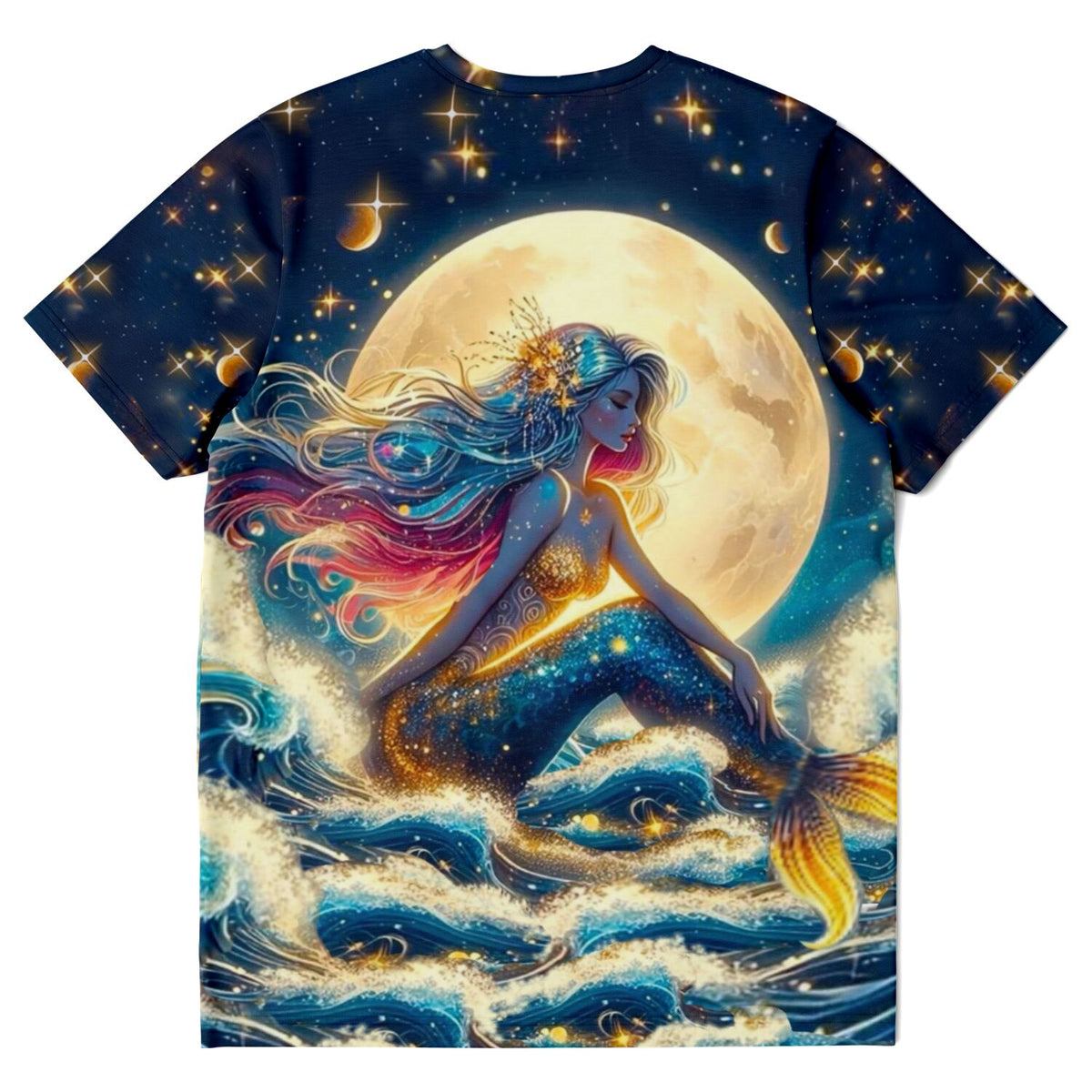 Dreamer T-Shirt mit Meerjungfrau-Motiv im Sternenhimmel, ideal für Fans von Diamond Painting und Malen nach Zahlen