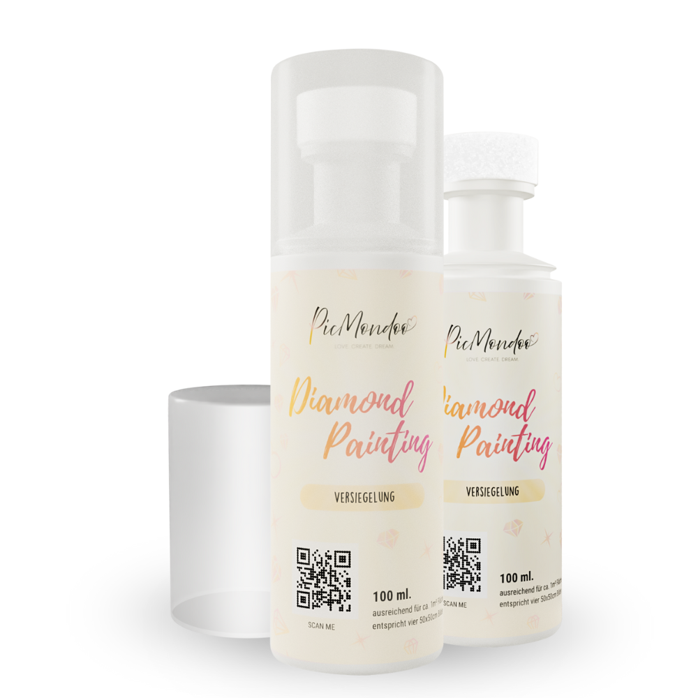 Picmondoo Diamond Painting Versiegelung 100ml Flasche für dauerhaften Glanz und Schutz deiner Kunstwerke