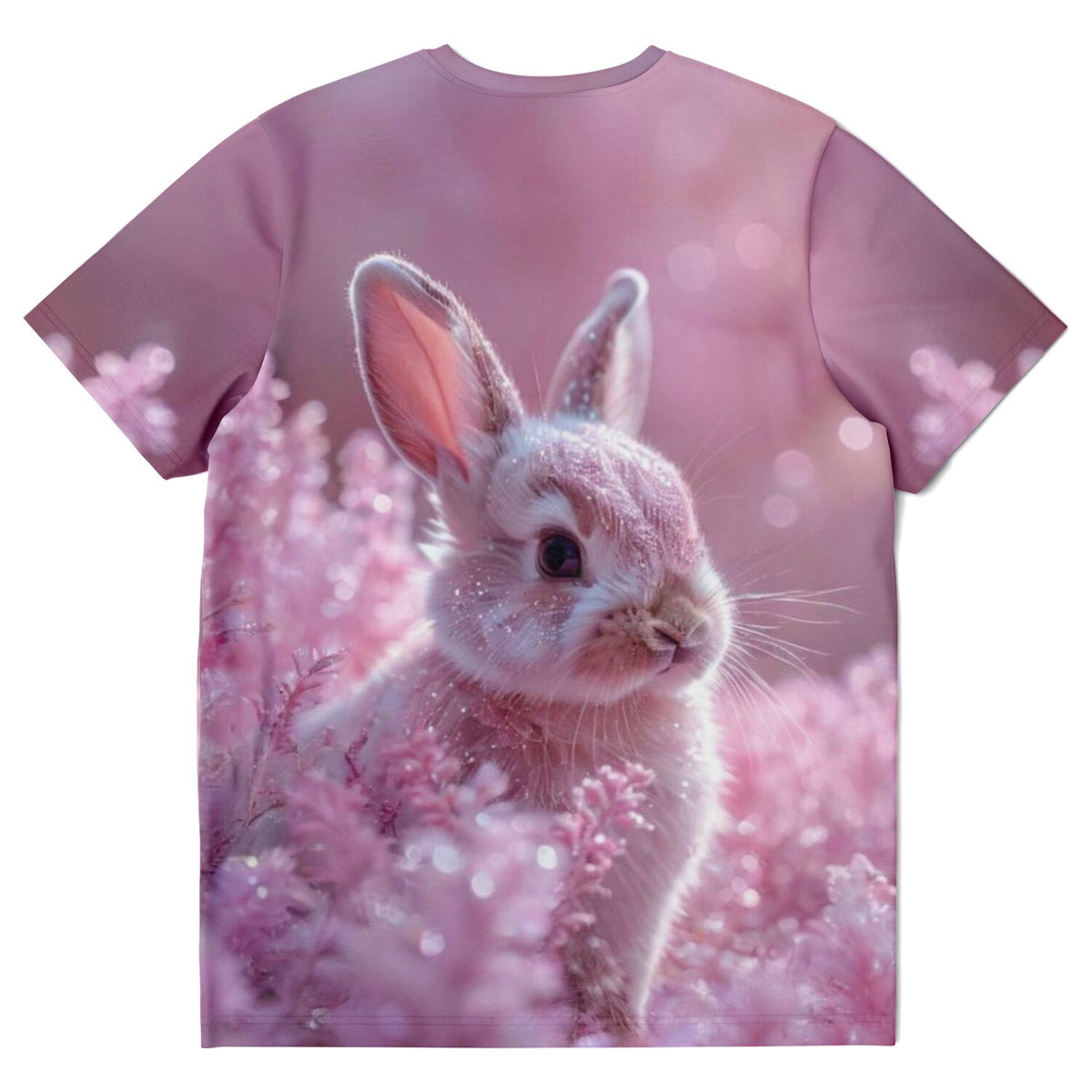 Rosa T-Shirt Dreamer Sweet Pinki mit niedlichem Häschen-Motiv im Stil von Diamond Painting und Malen nach Zahlen Kunst