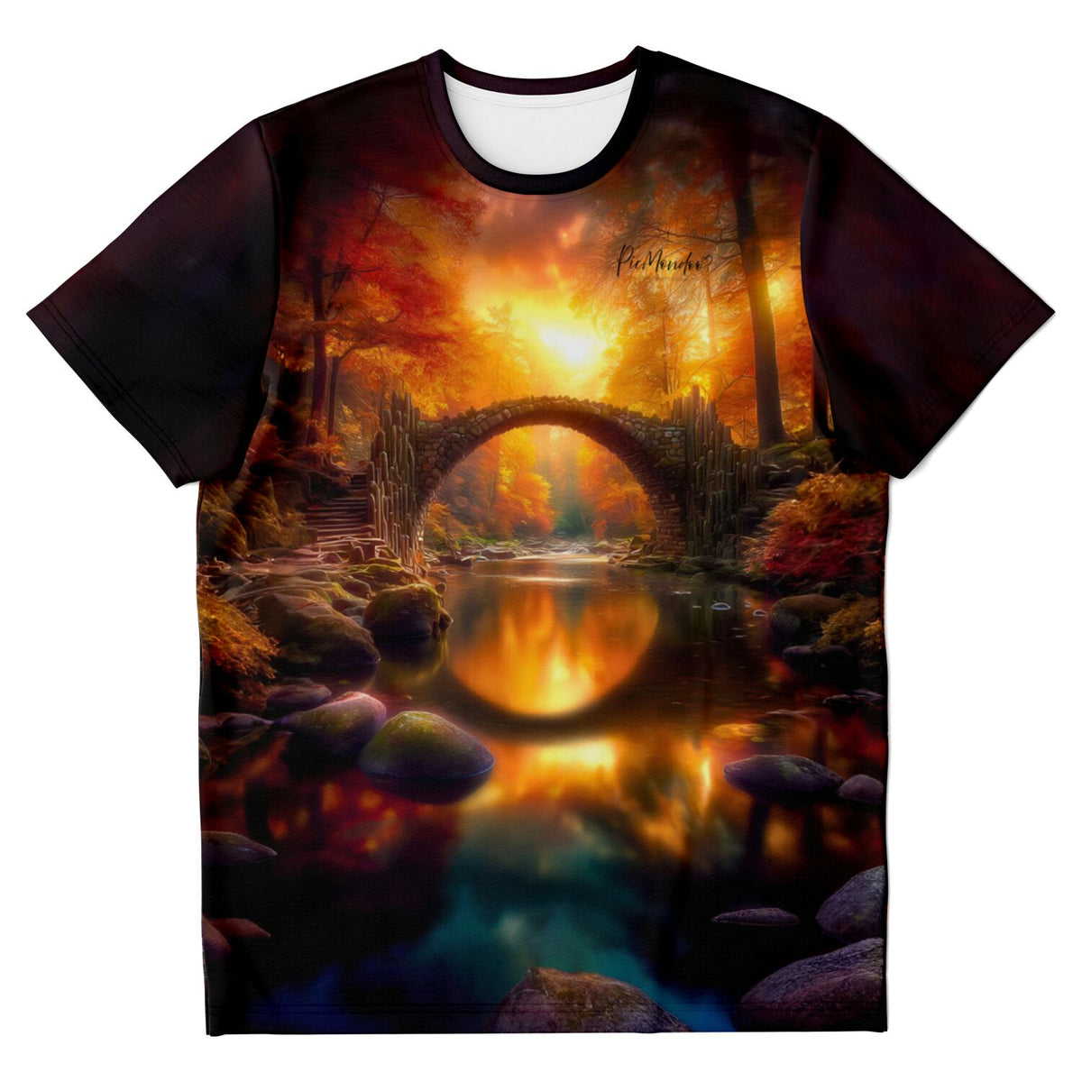 Dreamer T-Shirt mit Brücke der ewigen Stunde Motiv, das auch als Diamond Painting oder Malen nach Zahlen beliebt ist.
