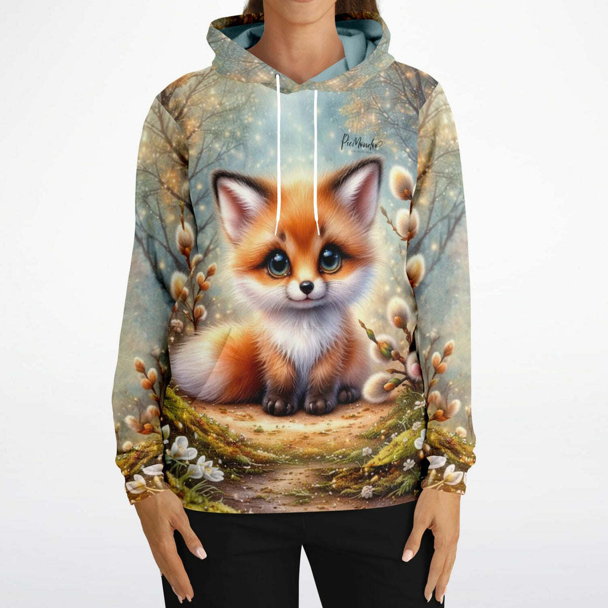 Dreamer Hoodie mit niedlichem Fuchs-Motiv im Stil von Diamond Painting und Malen nach Zahlen Kunstwerken von Picmondoo
