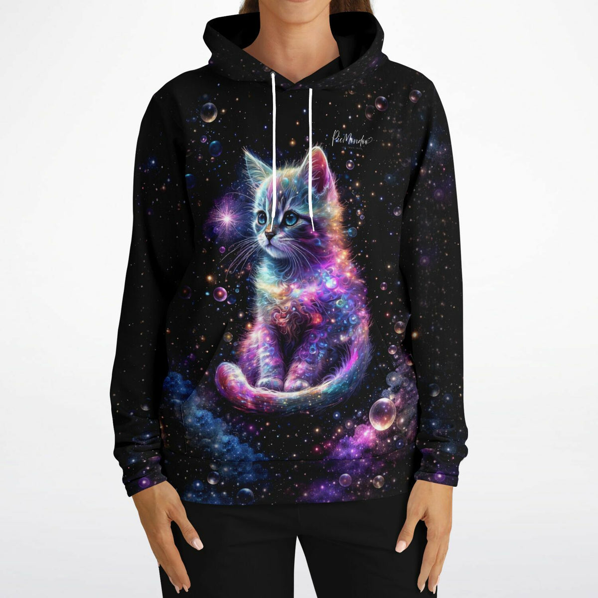Dreamer Hoodie Kätzchen Kunterbunt mit Galaxie-Print, inspiriert von Diamond Painting und Malen nach Zahlen Designs