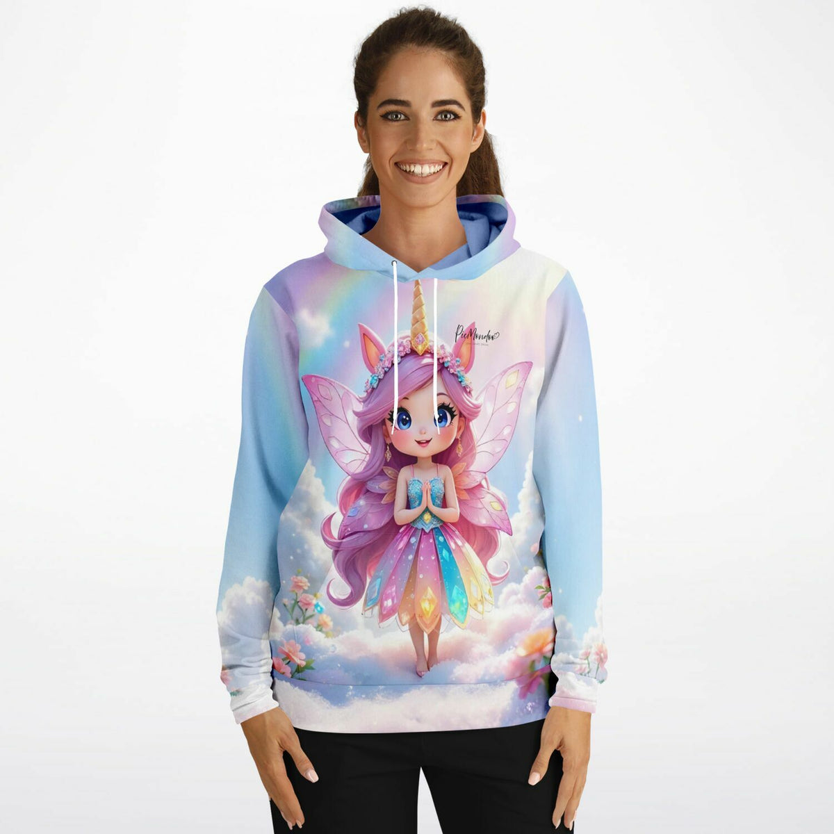 Dreamer Hoodie mit Fee im Wolkenreich Motiv, ideal für Fans von Diamond Painting und Malen nach Zahlen für Erwachsene