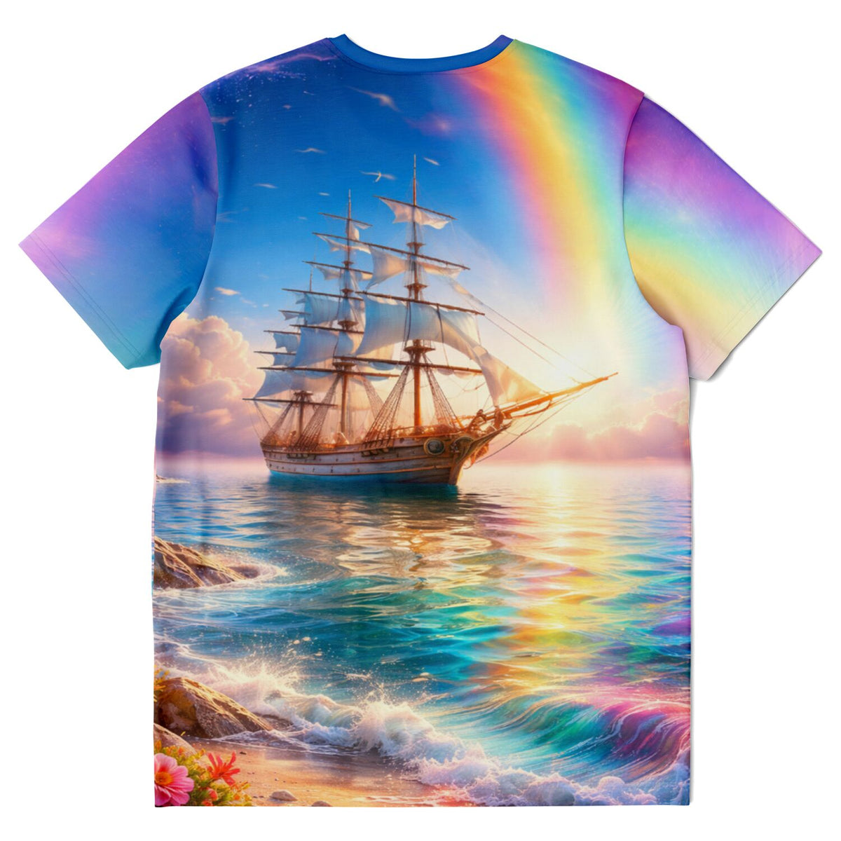 Dreamer T-Shirt mit buntem Segelschiff Motiv, perfekt für Fans von Malen nach Zahlen und kreativen DIY-Designs.