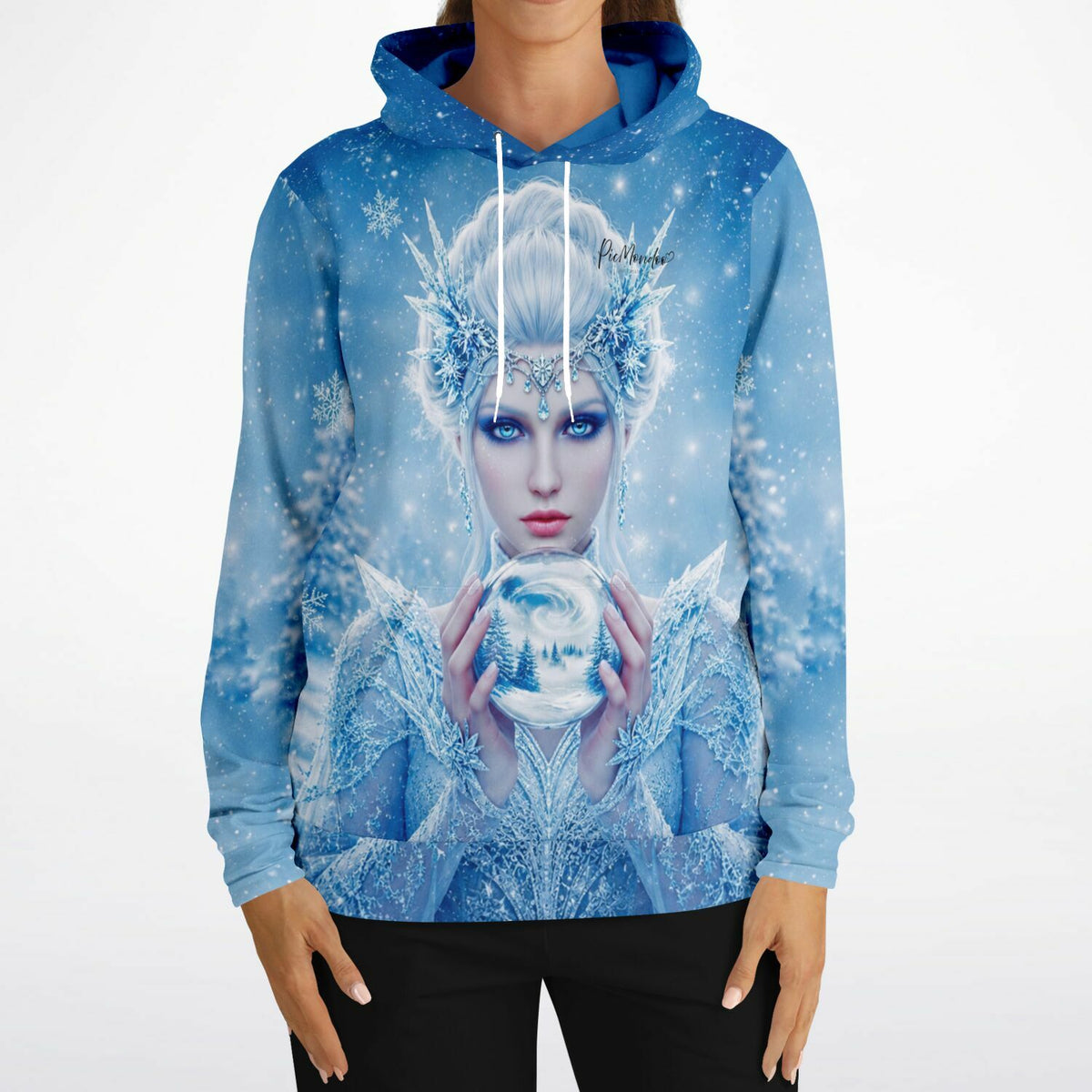 Dreamer Hoodie Eiskönigin Design mit Eiskristall-Motiv, perfekt für Fans von Diamond Painting und Malen nach Zahlen