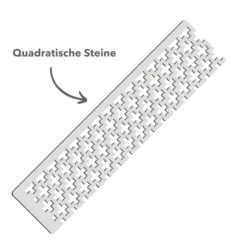 Edelstahl Steinschablone für quadratische Diamond Painting Steine für präzises und gerades Arbeiten.