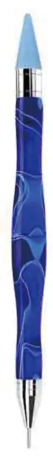 Blauer Diamond Painting Stift mit edler Marmor-Optik als professionelles Zubehör mit Wachsspitze