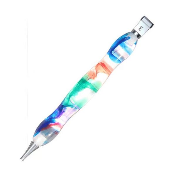 Ergonomischer Diamond Painting Stift Farbenspiel mit buntem Acryl-Muster für Diamond Painting Zubehör