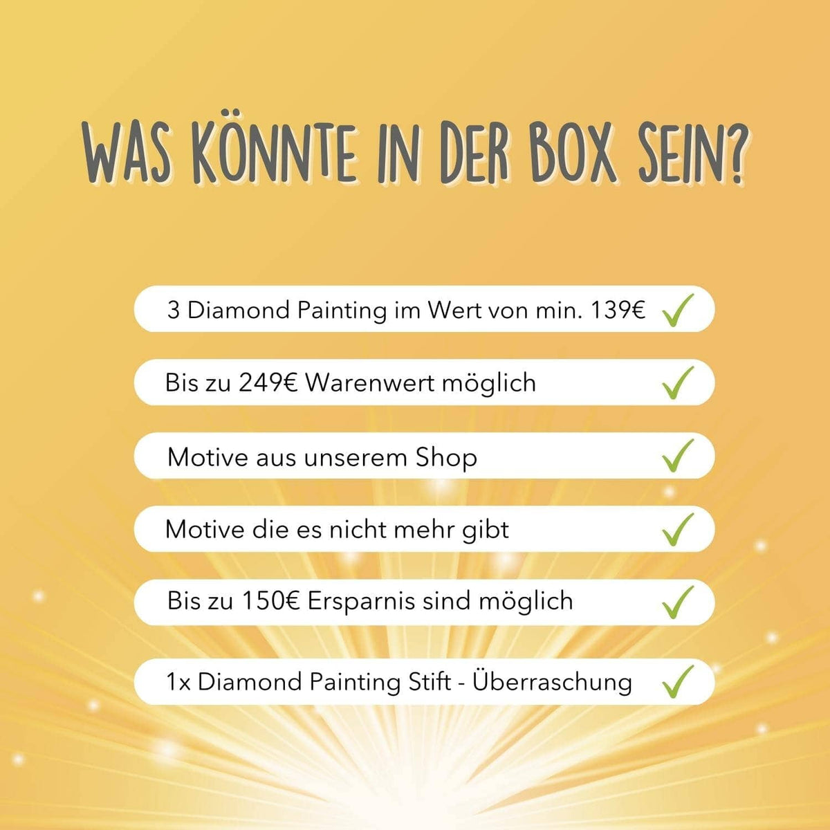 Picmondoo Diamond Painting XXL Überraschungspaket mit 3 hochwertigen Diamanten Painting Sets und exklusivem Zubehör.