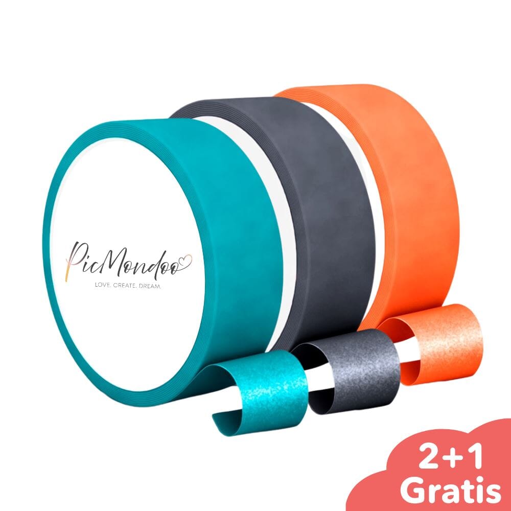 Picmondoo Diamond Painting Zubehör: Magnet-Rahmen in Türkis, Grau und Orange als 2+1 Gratis Set für DIY-Kunstwerke