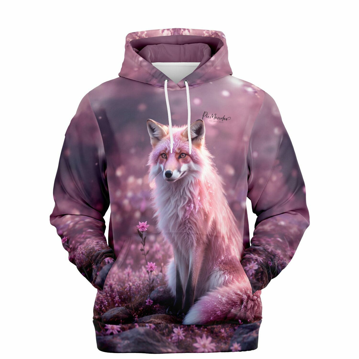 Dreamer Hoodie Trixi mit liebevollem Fuchs-Motiv in Violett, passend zu Diamond Painting und Malen nach Zahlen Designs.