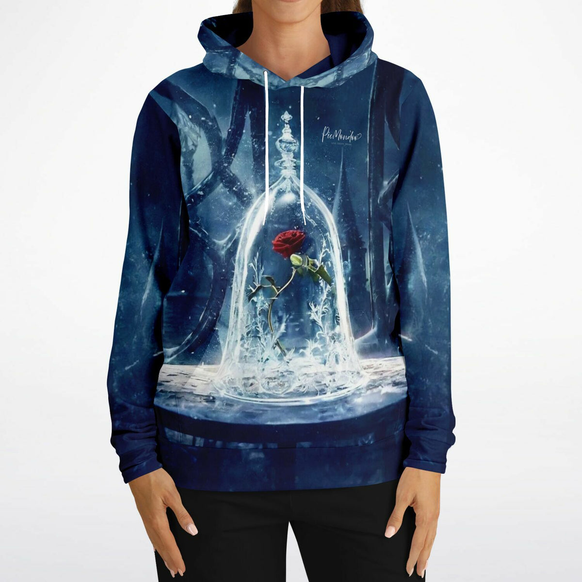 Dreamer Hoodie mit Motiv Rose im Wunderglas passend zum Diamond Painting und Malen nach Zahlen Stil