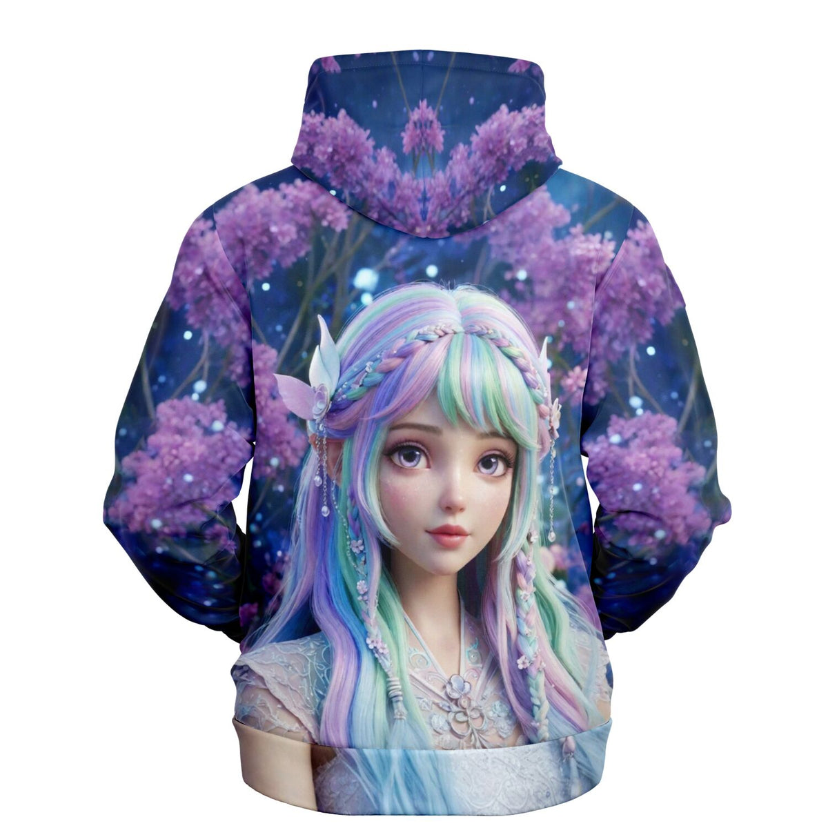 Dreamer Hoodie mit Feenprinzessin Elara Motiv, ideal für Fans von fantasievollem Malen nach Zahlen und Diamond Painting