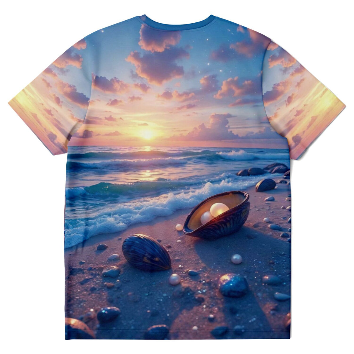 Dreamer T-Shirt Strandliebe mit Muschel und Perlen Motiv im Stil von Diamond Painting und Malen nach Zahlen Kunst