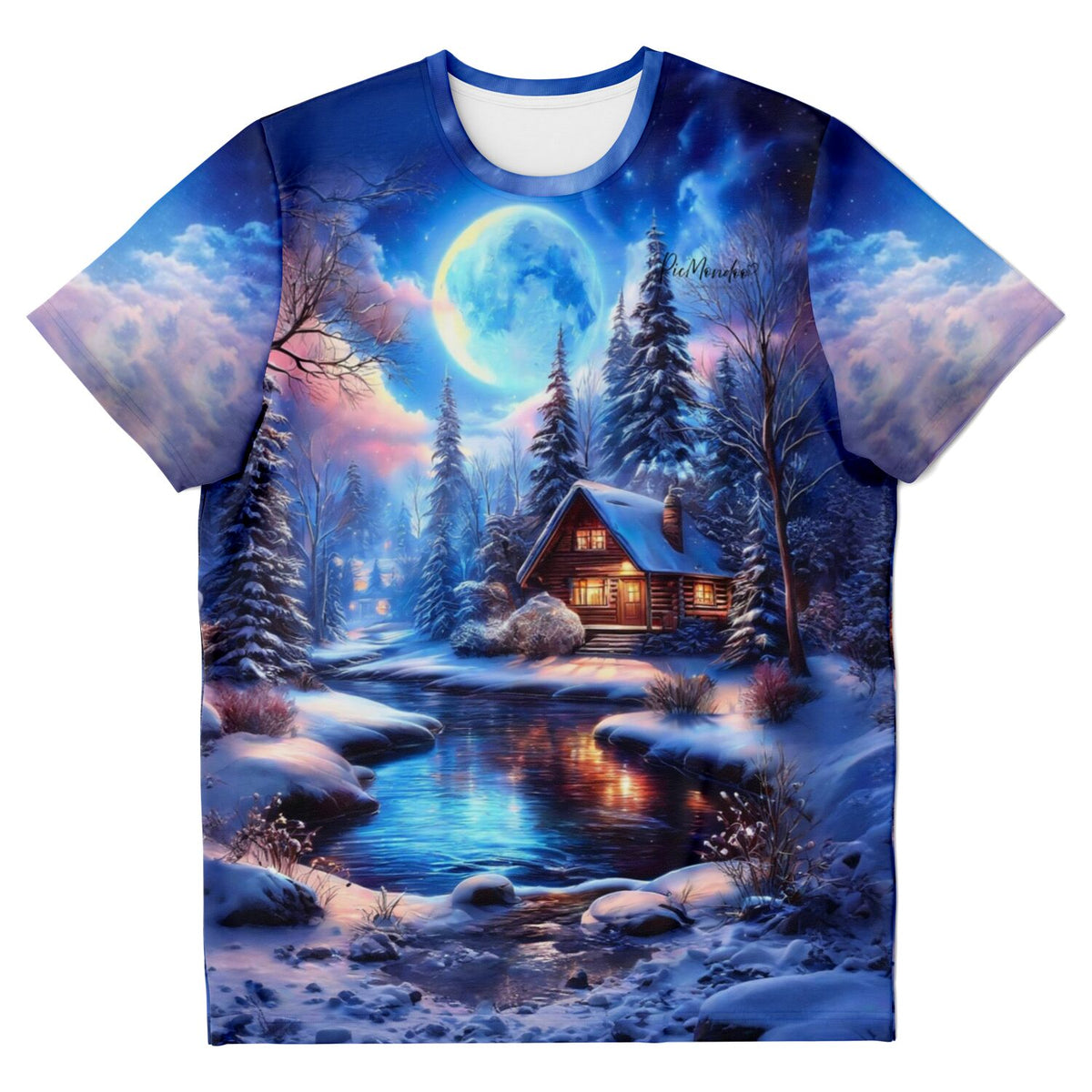 T-Shirt mit Zuflucht im Silberlicht Motiv, inspiriert durch Diamond Painting und Malen nach Zahlen Stil