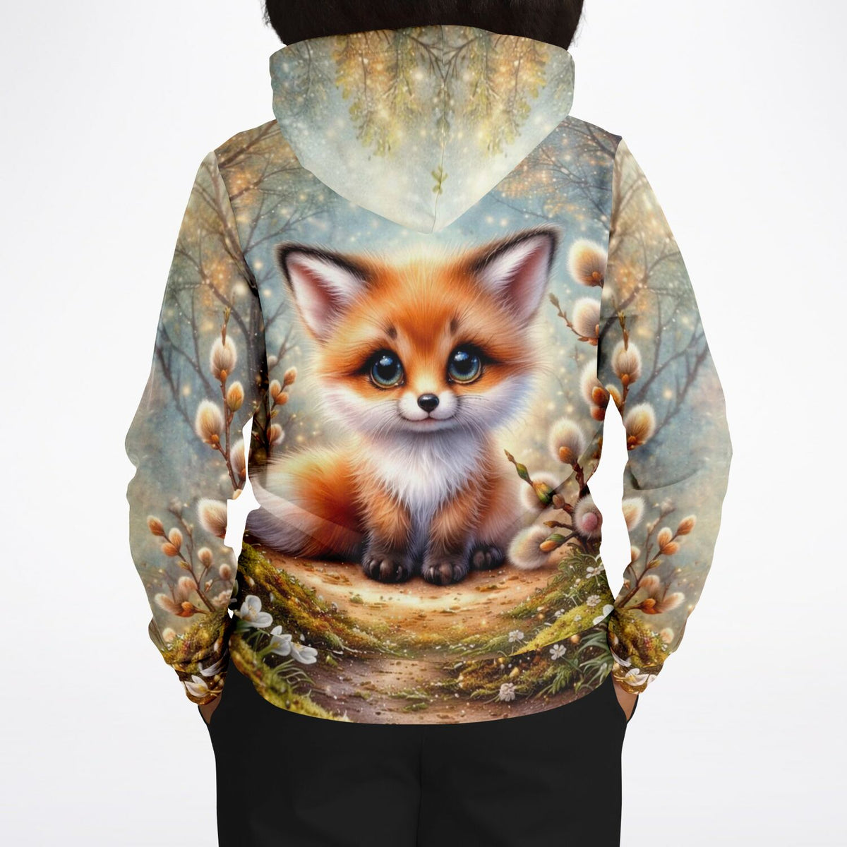 Dreamer Hoodie mit niedlichem Fuchs-Motiv, kunstvolles Design inspiriert durch Malen nach Zahlen und Diamond Painting