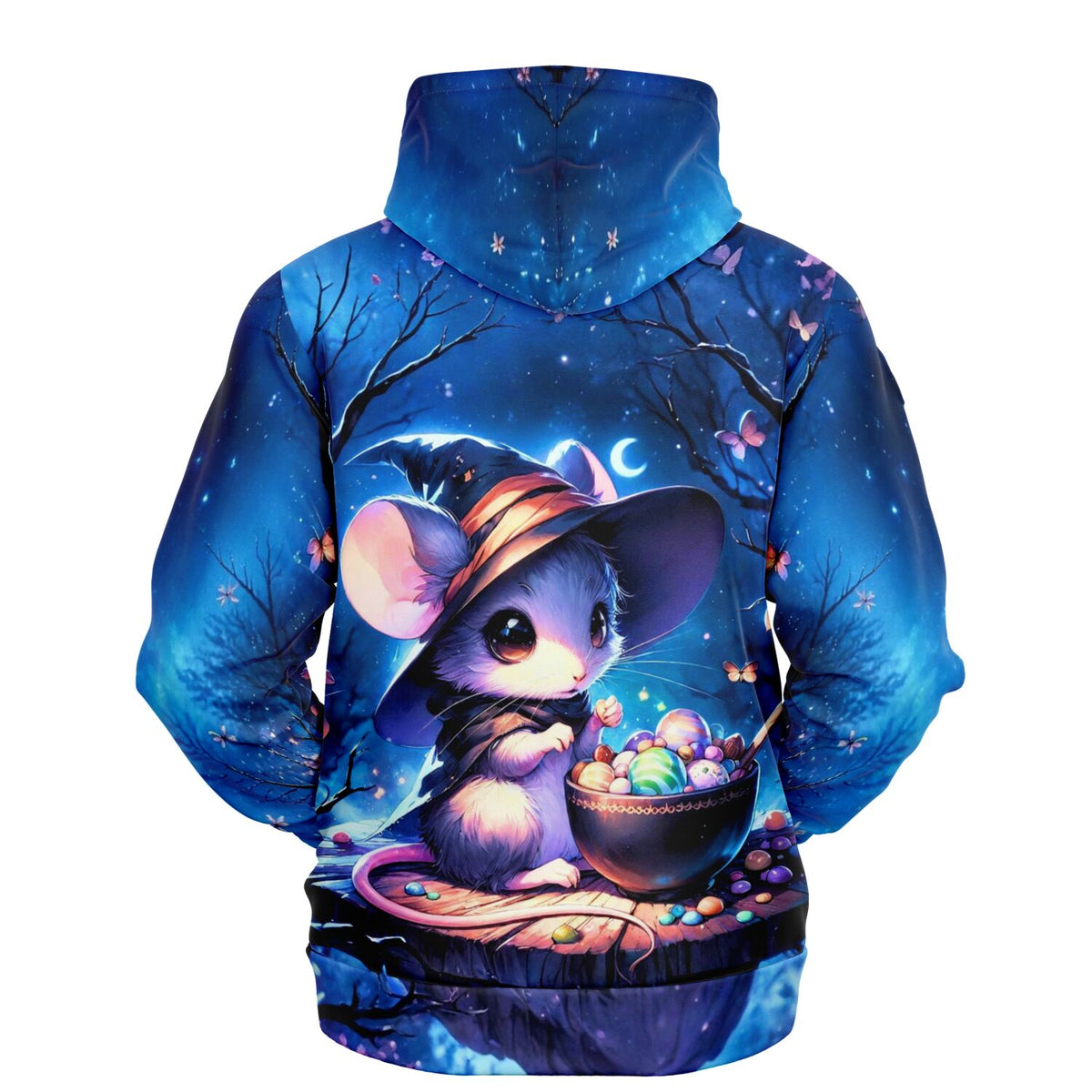 Dreamer Hoodie Mondflausch mit süßer Zaubermaus als Motiv, ideal für Fans von Diamond Painting und kreativen Designs.