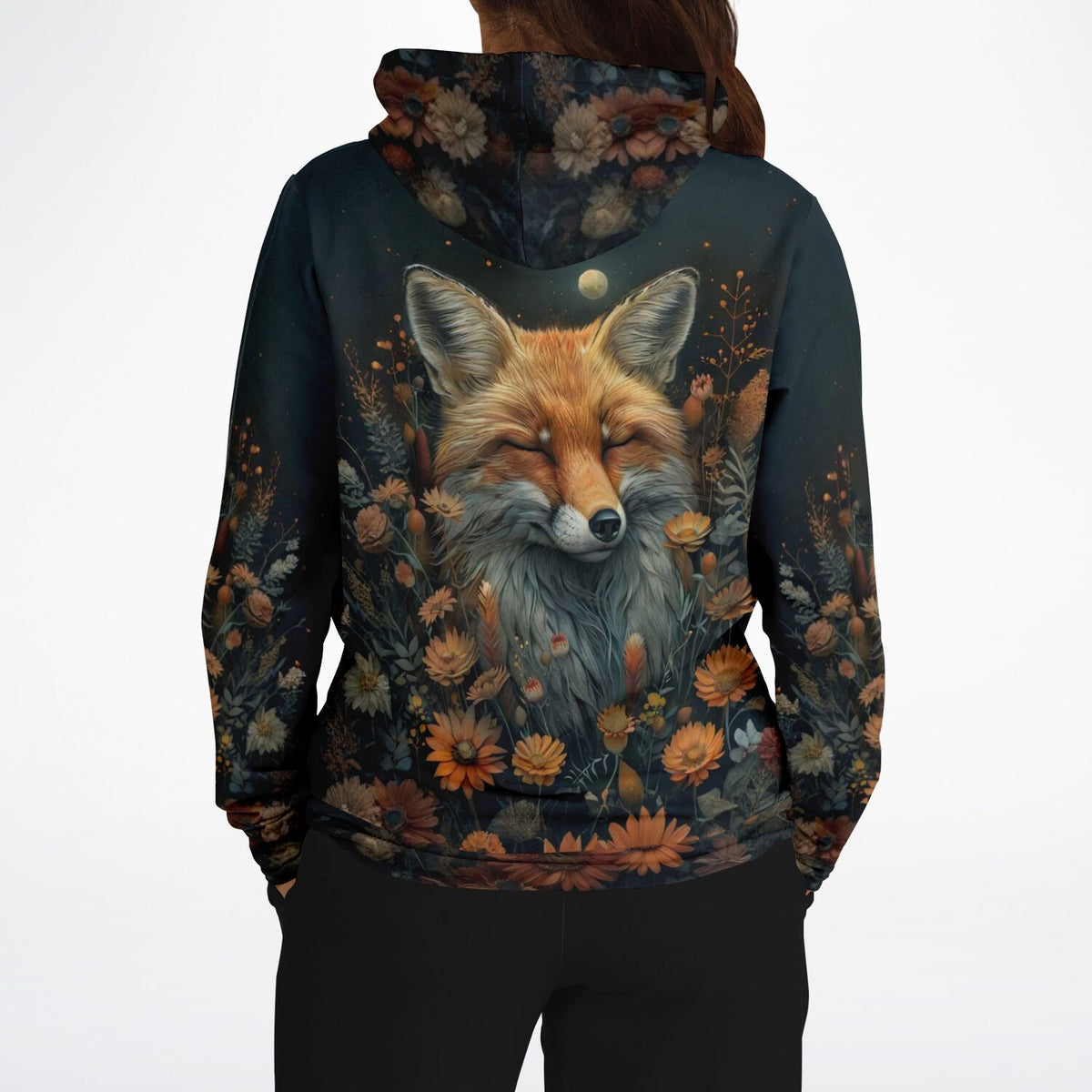 Dreamer Hoodie mit Fuchs-Motiv und Blumen-Print im Stil unserer Diamond Painting und Malen nach Zahlen Designs