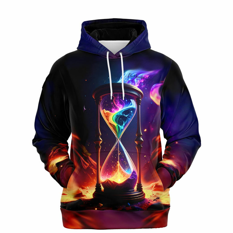 Dreamer Hoodie Atem der Schöpfung mit buntem Sanduhr Galaxy Motiv für Fans von Diamond Painting und Kunst
