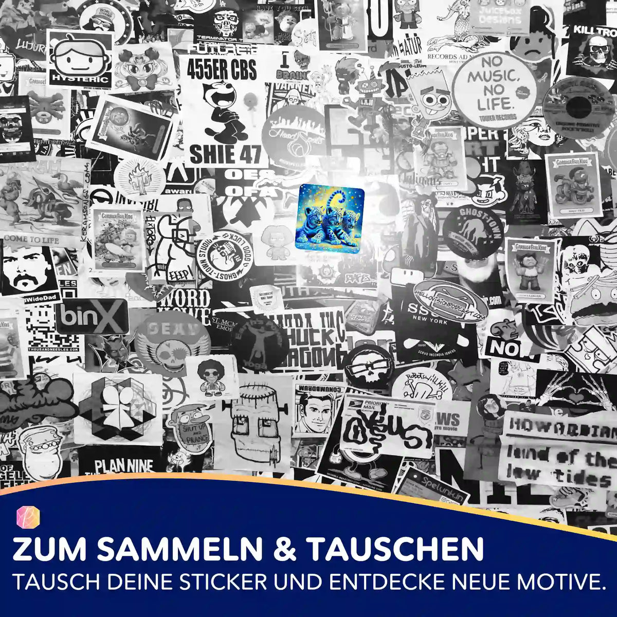 Fünfer-Set Leopardenbabys Aufkleber für Diamond Painting Fans zur Organisation von Zubehör und Bastelsets.