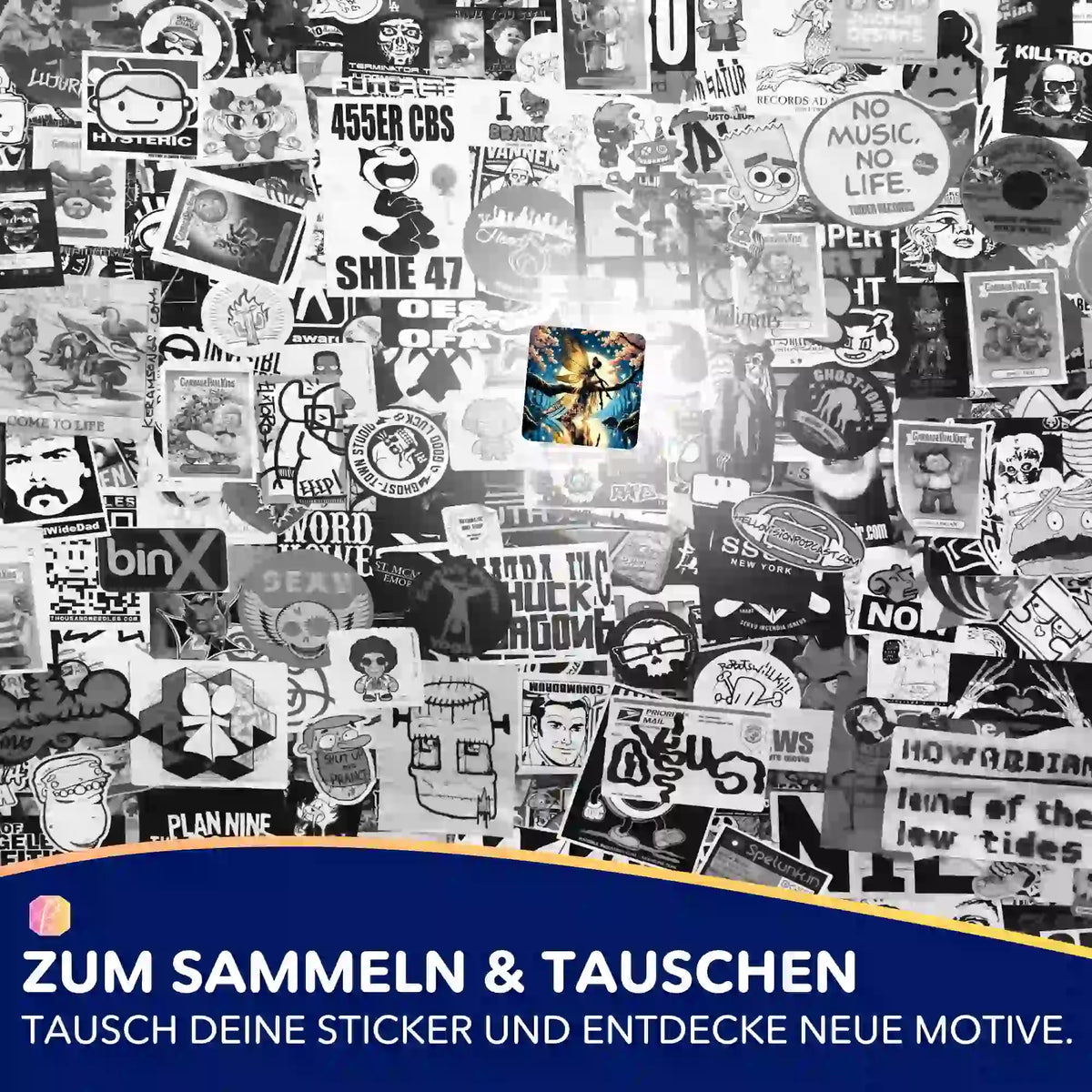 Picmondoo 5er-Set Aufkleber mit Mondscheinfee Motiv zur Organisation von Diamond Painting und Malen nach Zahlen Projekten.