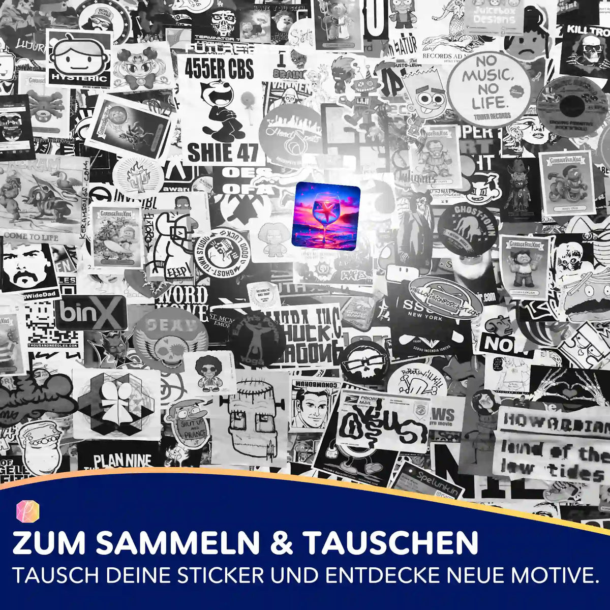 Buntes Seesternzauber Aufkleber-Set für Diamond Painting Fans zur Organisation von Zubehör und Bastelsets.