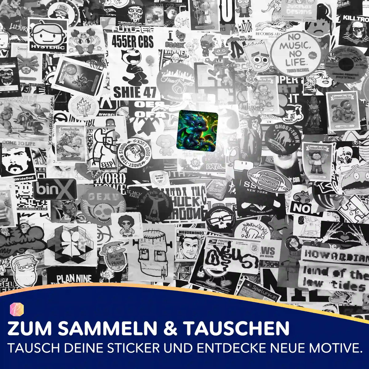 Buntes Drago Aufkleber-Set für Diamond Painting Fans zur Organisation von Diamanten Painting Zubehör