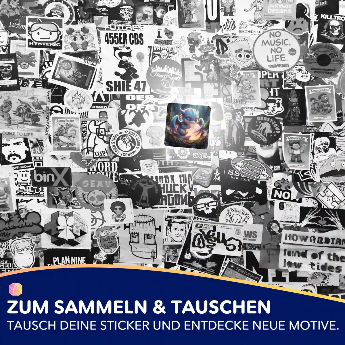 Picmondoo Lichtdrache Faye Sticker für Diamond Painting Fans als Teil eines 5er-Sets zum Sammeln und Verzieren