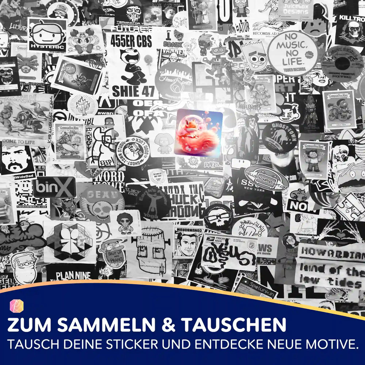 Buntes Apricot Foxy Sticker-Set für Diamond Painting Fans zur Organisation deiner DIY-Bastelsets und Malen nach Zahlen.