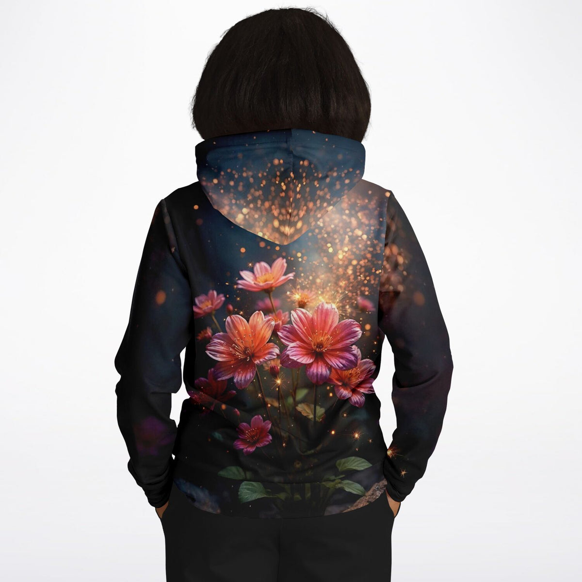 Dreamer Hoodie mit Flower Sparkle Motiv, inspiriert durch bunte Blumen Diamond Painting und Malen nach Zahlen Designs.