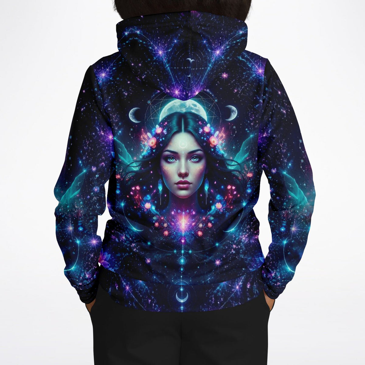 Dreamer Hoodie Mondprinzessin mit magischem Weltraum-Design, perfekt für Fans von Diamond Painting und Kunstmotiven.