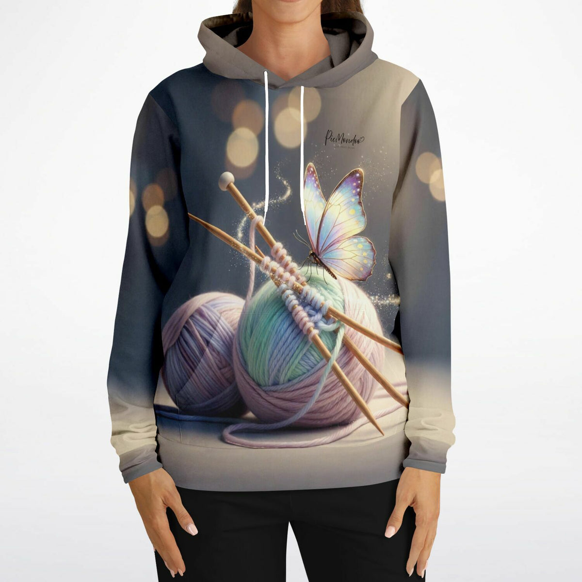 Dreamer Hoodie mit Wollknäuel-Motiv, perfekt für Fans von Malen nach Zahlen und Diamond Painting DIY-Projekten.